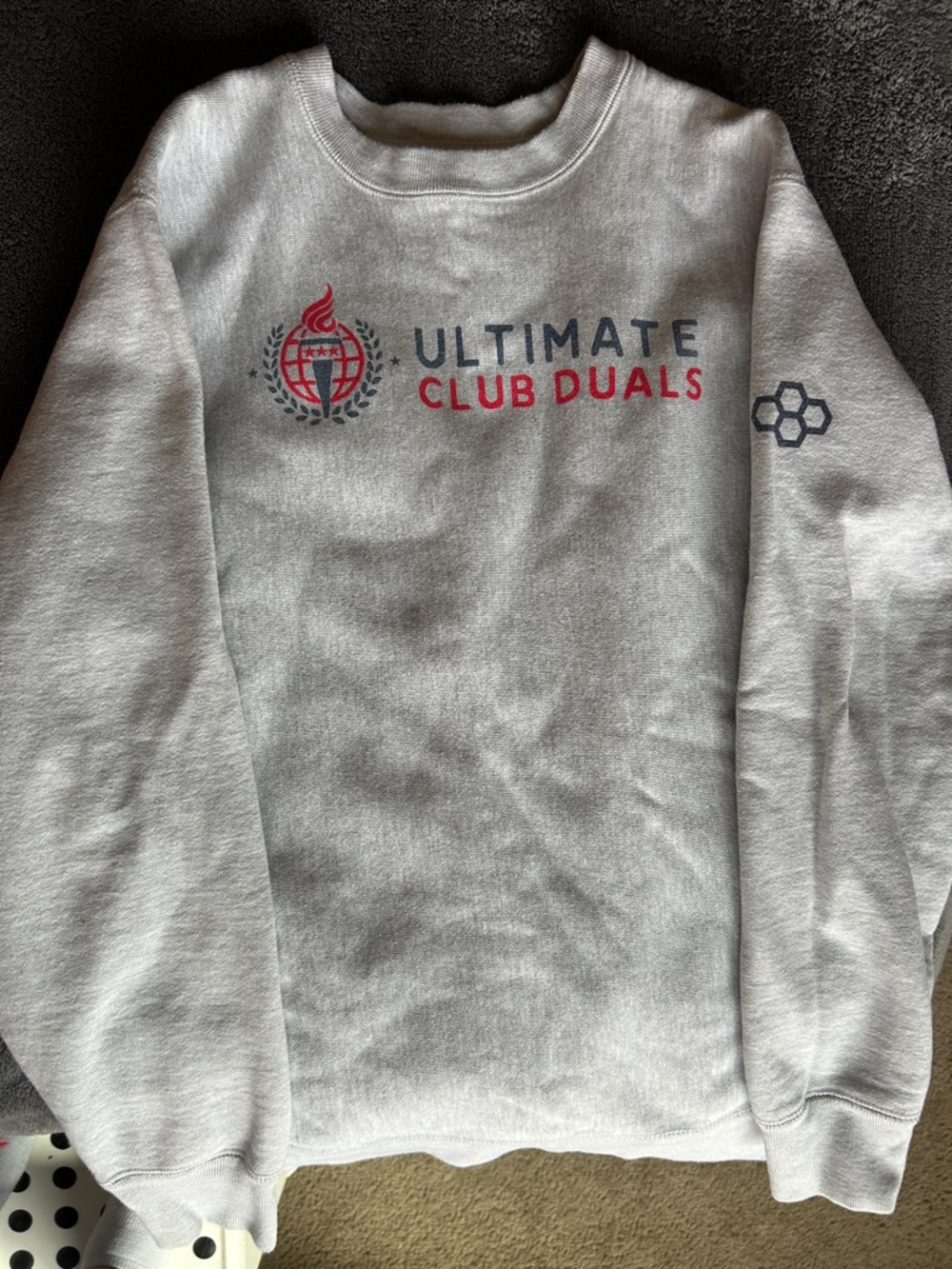 ULTIMATE Club Duals Gray Crewneck Sweatshirt wrestling duals